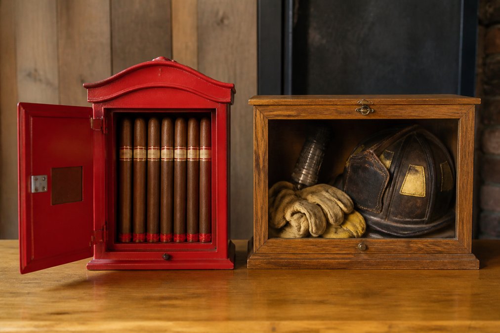 Firefighter Keepsake Box vs Wooden Display Case