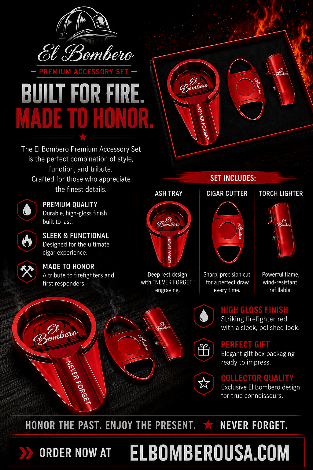 El Bombero™ Cigar Accessory Gift Set