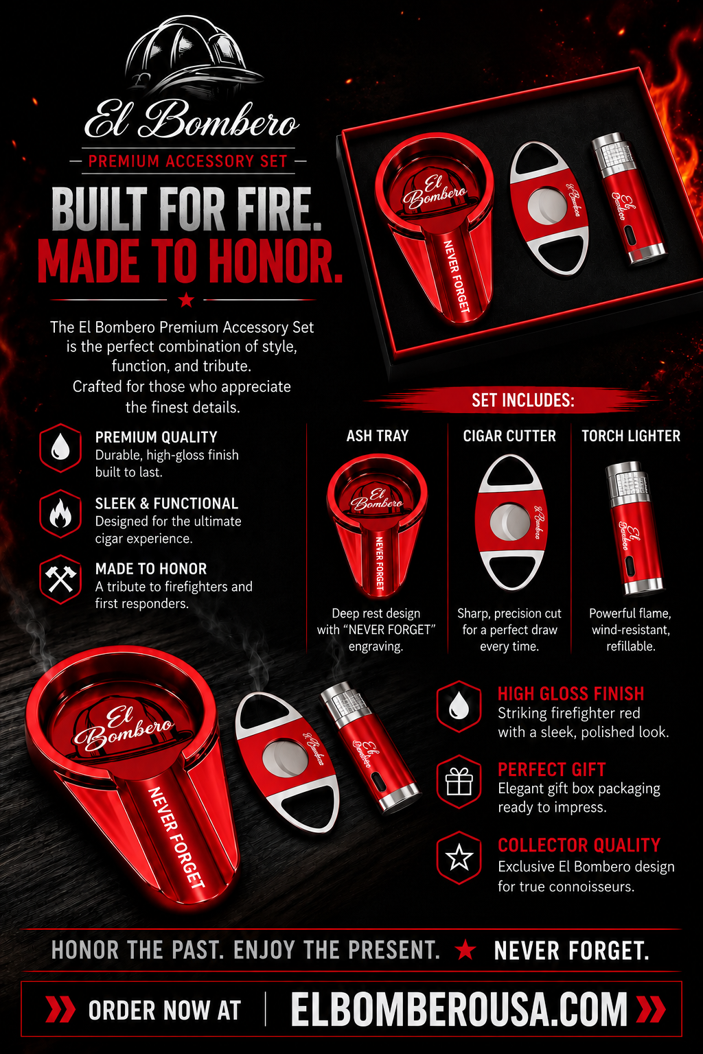 El Bombero™ Cigar Accessory Gift Set